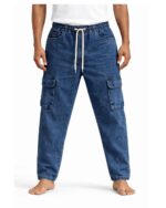 Regular Fit Denim Cargo Jogger - Image 2