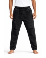 Distressed Denim Jogger Pants - Image 4