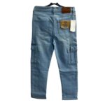 Double Pocket Distressed Light Wash Denim Jeans - Image 3