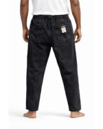 Urban Fit Black Denim Joggers - Image 3