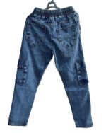 Regular Fit Denim Cargo Jogger - Image 4