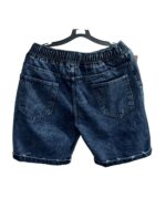 Distressed Blue Denim Drawstring Shorts - Image 3