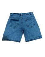 Distressed Light Blue Acid Wash Denim Shorts - Image 5