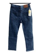 Classic Straight Fit Distressed Blue Denim Jeans - Image 3