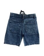 Vintage Indigo Blue Denim Shorts (Distressed Patch Style) - Image 3