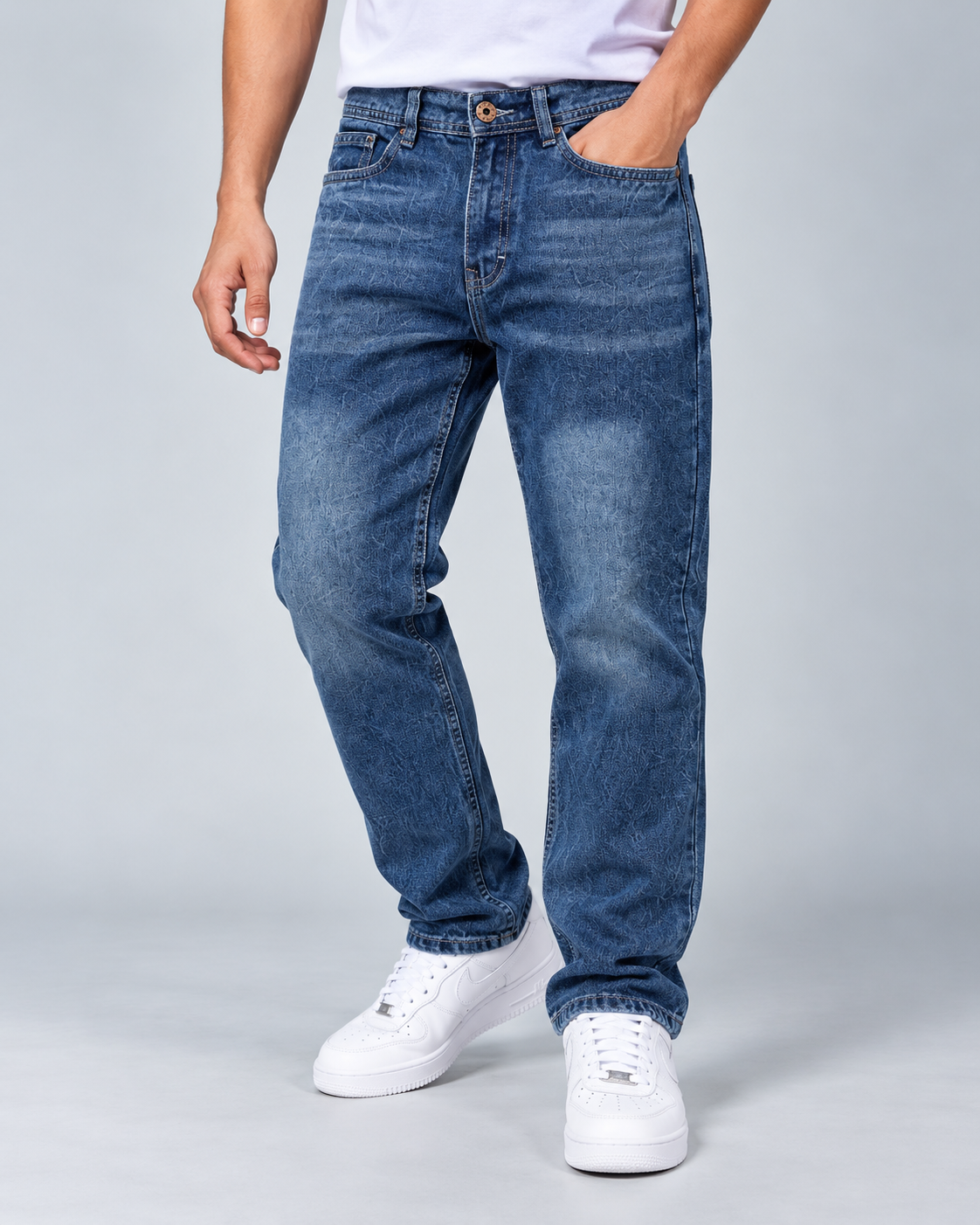 Classic Fade Blue Straight Fit Denim