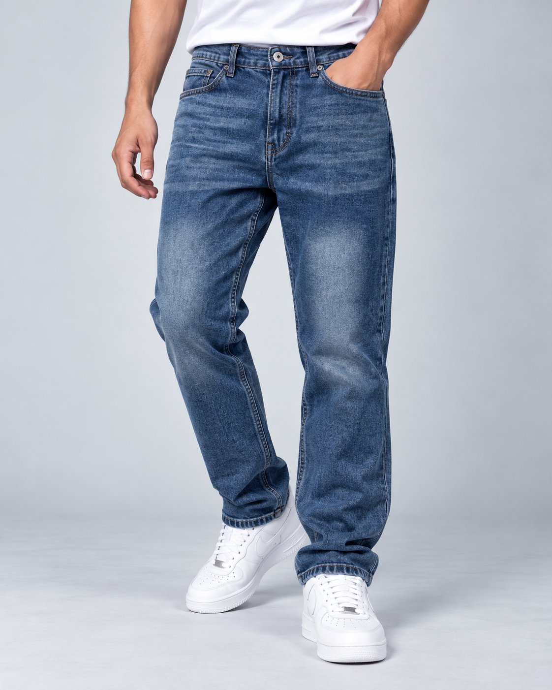 Classic Fade Blue Straight Fit Denim - Image 4
