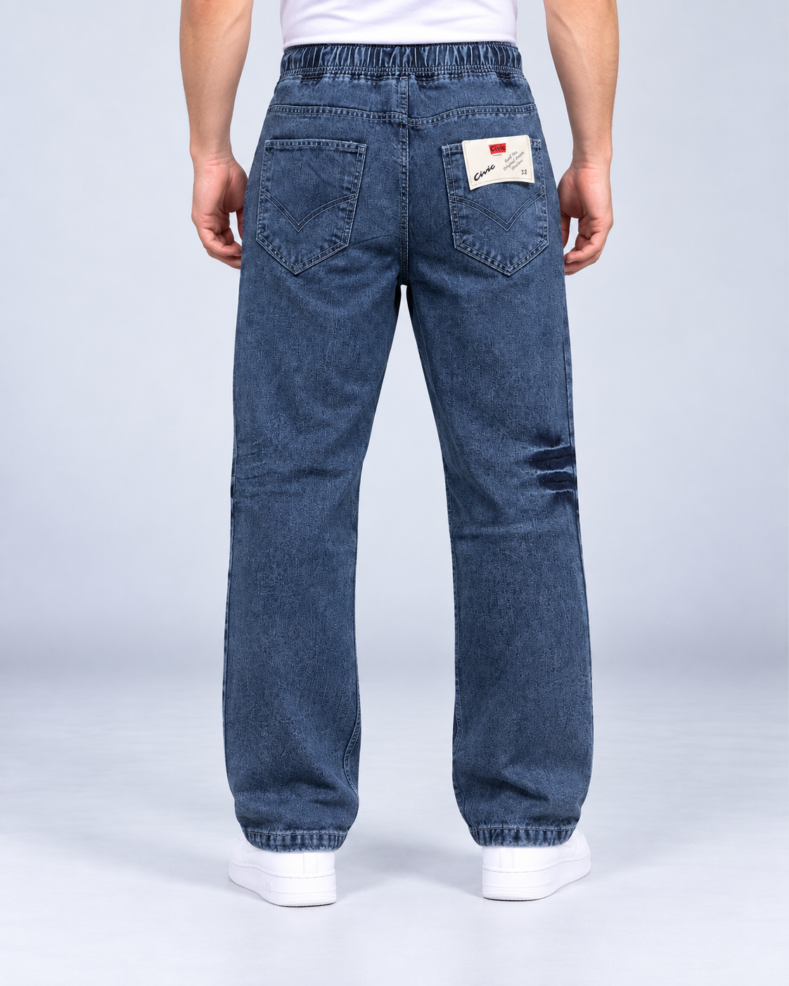 Classic Blue Acid Wash Relaxed Denim - Image 3