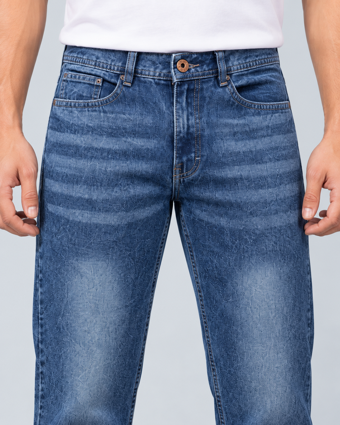 Classic Fade Blue Straight Fit Denim - Image 2